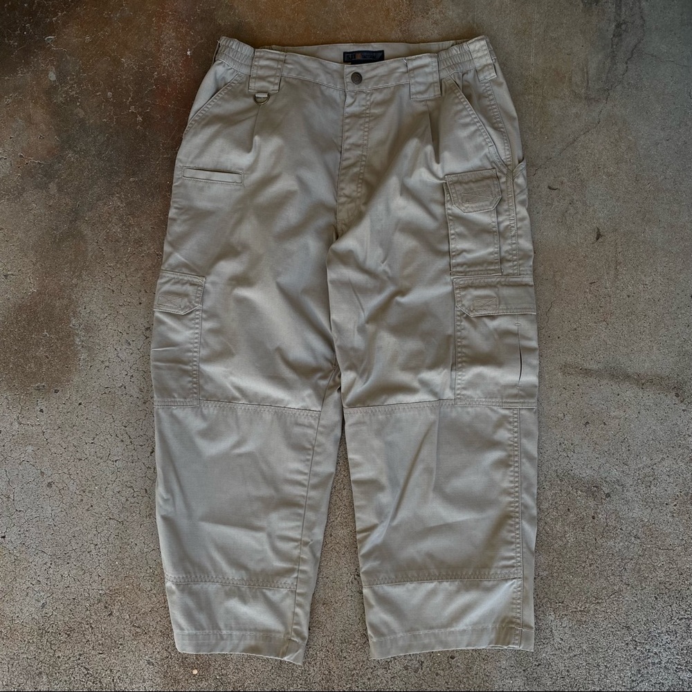5.11 Tactical Taclite Pro Ripstop Khaki Cargo Pants Men's W34 x L25 ALTERED